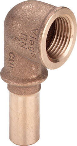 Viega Profipress-Einsteckwinkel 90° Rotguss oder Siliziumbronze, Modell 2214.3 d: 15 Rp: ½