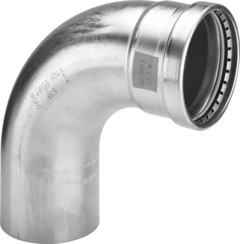 Viega Sanpress Inox G XL-Bogen 90° mit 1 Muffe SC-Contur Stahl nichtrostend, Modell 0216XL