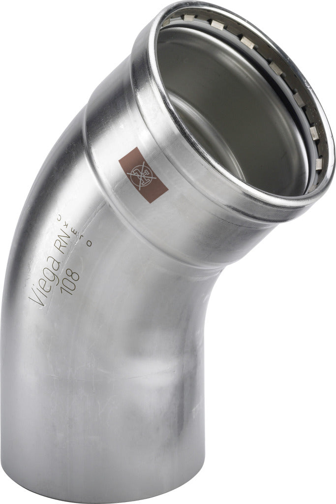 Viega Temponox XL-Bogen 45° Stahl I/A nichtrostend, Modell 1726.1XL