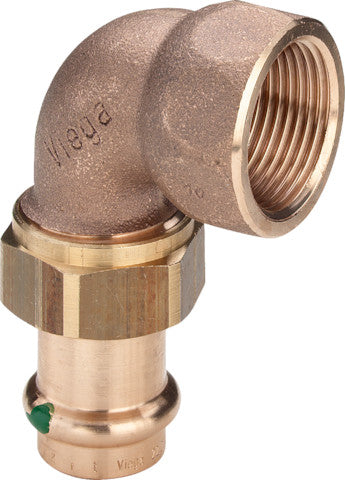 Viega Profipress-Übergangsverschraubung 90° mit IG SC-Contur Rotguss oder Siliziumbronze, Modell 2255