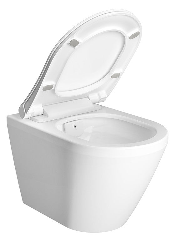 VT Wand-WC-Set Aquacare Integra integr. Rohrunterbrecher Weiß Hochglanz