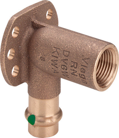 Viega Profipress-Wandscheibe mit SC-Contur Rotguss oder Siliziumbronze, Modell 2225 d: 15 Rp: ½ L: 45