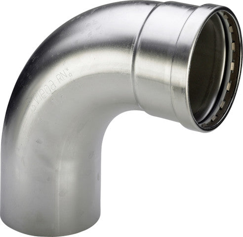 Viega Sanpress Inox XL-Bogen 90° mit 1 Muffe SC-Contur Stahl nichtrostend Modell 2316.1XL VdS-Zulassung