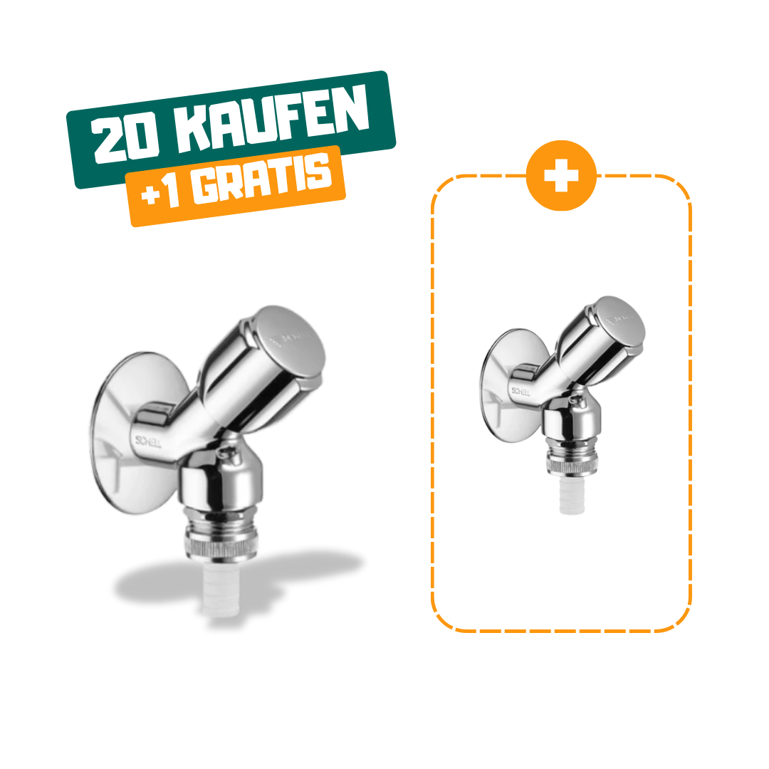20+1 | SCHELL Geräteschrägsitzventil COMFORT, RFV, RB, DN 15 G 1/2 AG, Schlauchverschraubung Ø 14,5 mm (DN 20 G 3/4 AG), chrom