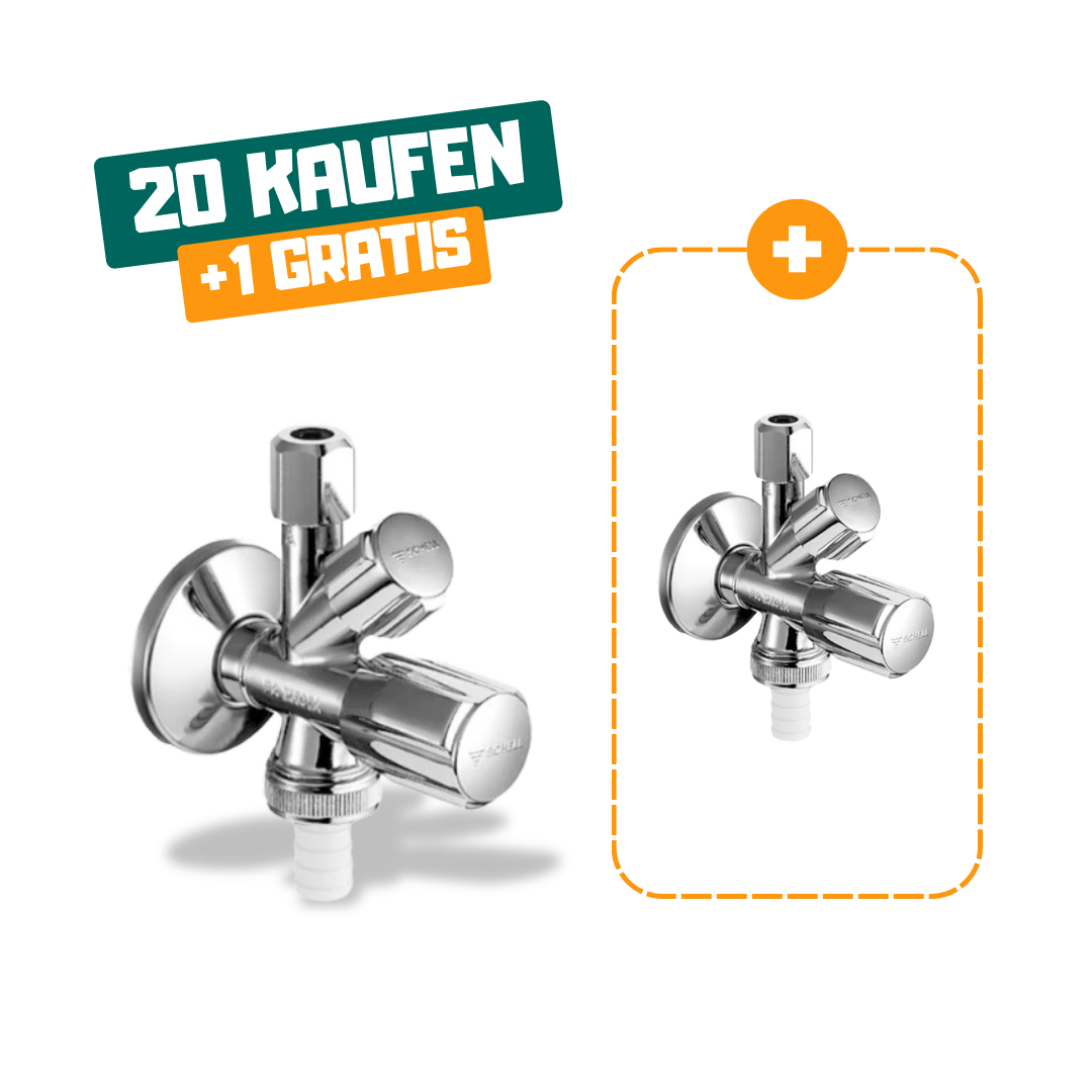 20+1 | SCHELL Kombi-Eckventil COMFORT, RFV im Abgang Geräteanschluss, DN 15 G 1/2 AG mit ASAG easy, Schlauchverschraubung Ø 14,5 mm (DN 20 G 3/4 AG), Ø 10 mm (DN 10 G 3/8 AG), chrom