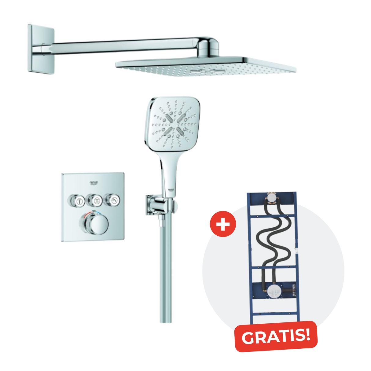 GROHE UP-Duschsystem Grohtherm SC 3 ASV für Duschrahmen Duo chrom