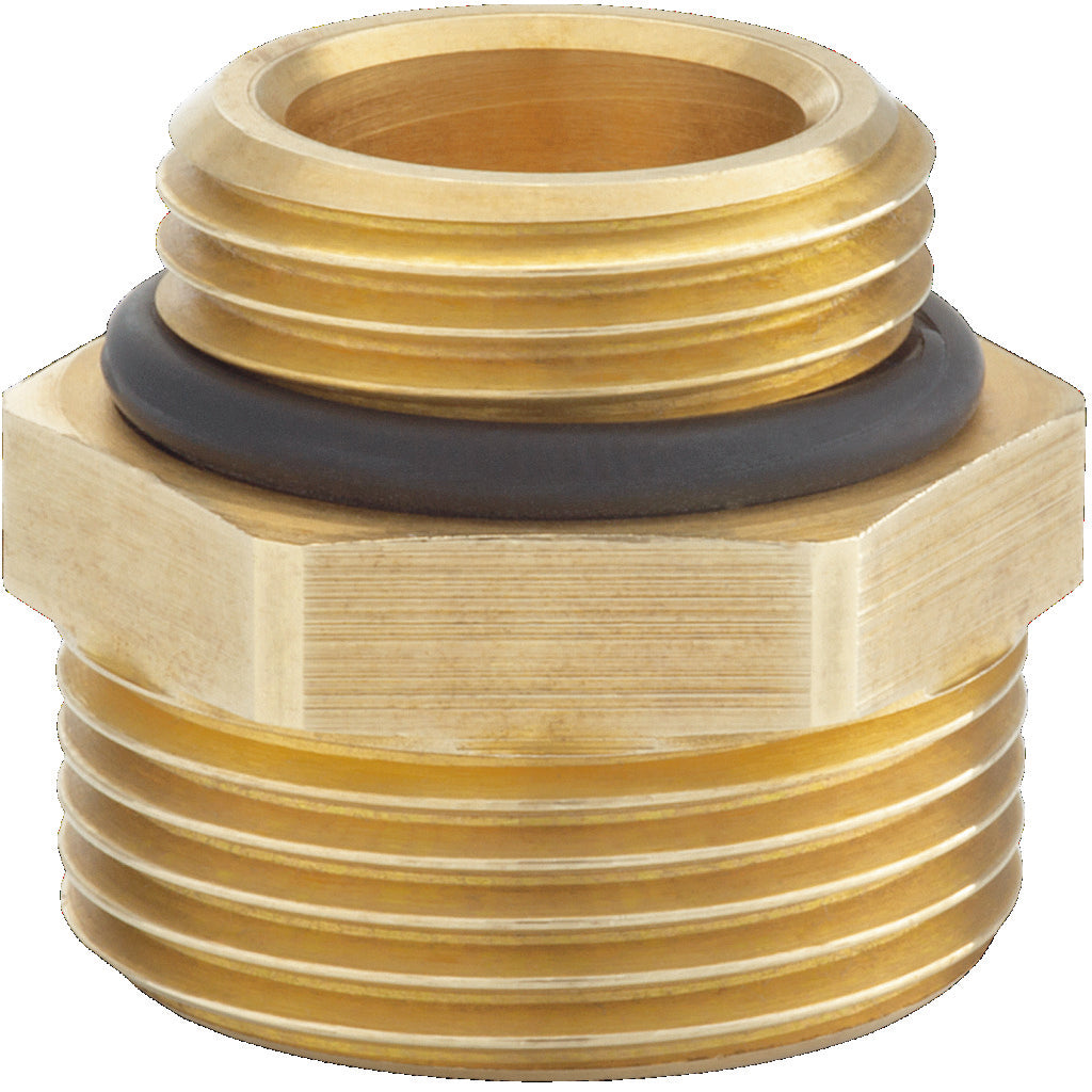 HU Anschlussnippel G 1/2 x G 3/4 Eurokonus Messing blank UBA