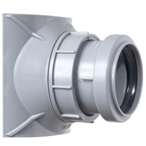airfit Schraubabzweig Schraub-Abzweig, grau, Brandverh.: Geprüft nach DIN 4102-B2 EN 13501-1-E, EN 11925-2, für dickwandige Rohre bis 5,5 mm geeignet, geprüft und zugelassen Z-42.1-603, aus PP