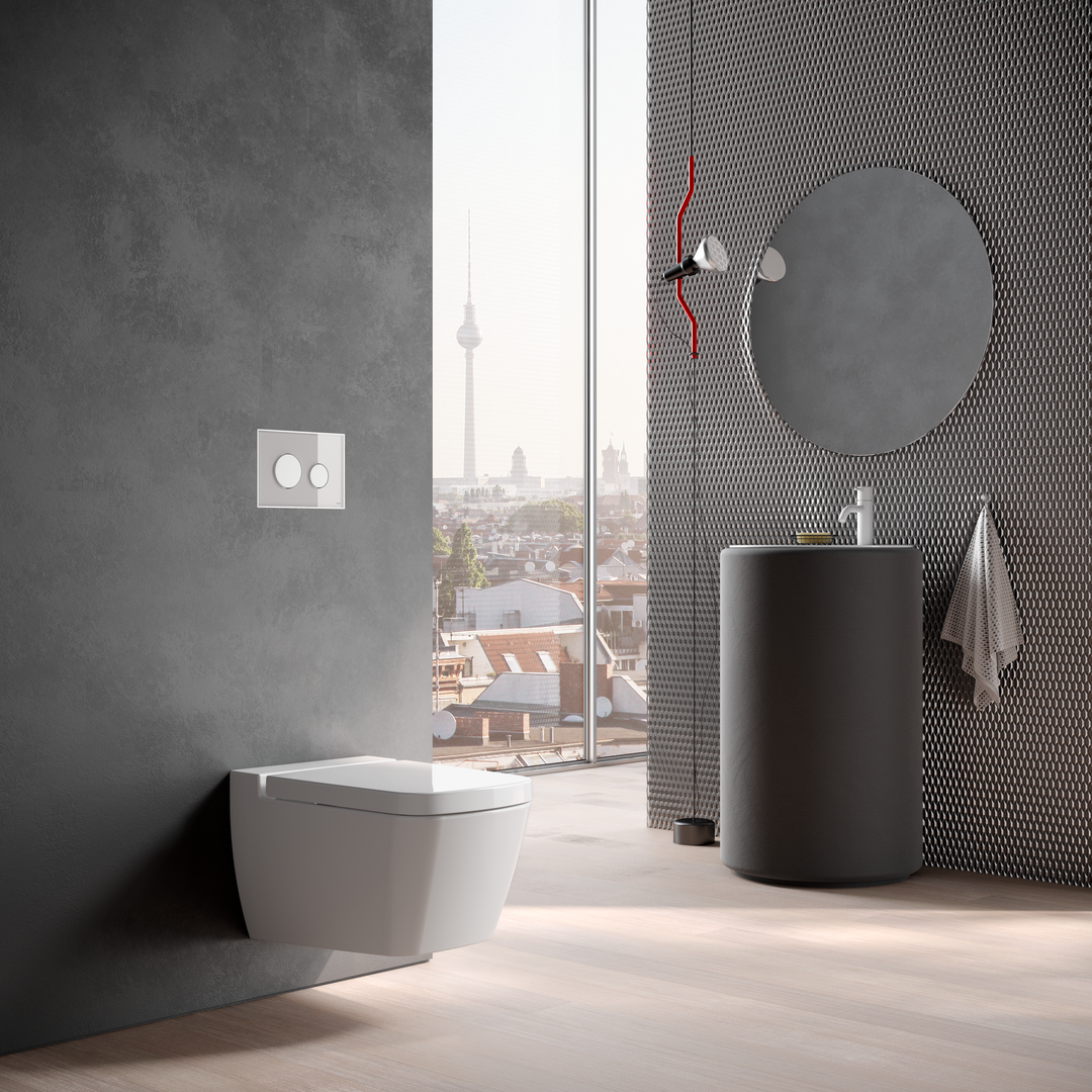 TECEloop WC-Betätigungsplatte Kunststoff für Zweimengentechnik