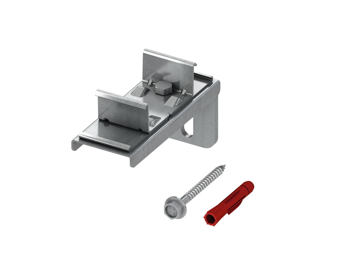 TECEprofil Doppelbefestigung zur Befestigung von zwei Profilrohren am Baukörper