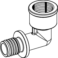 TECEflex Winkelübergangsmuffe, Siliziumbronze