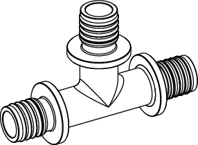 TECEflex T-Stück reduziert, Siliziumbronze