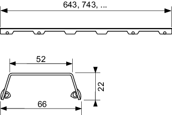 TECEdrainline Designabdeckung "steel II" aus Edelstahl für Duschrinne 700 mm