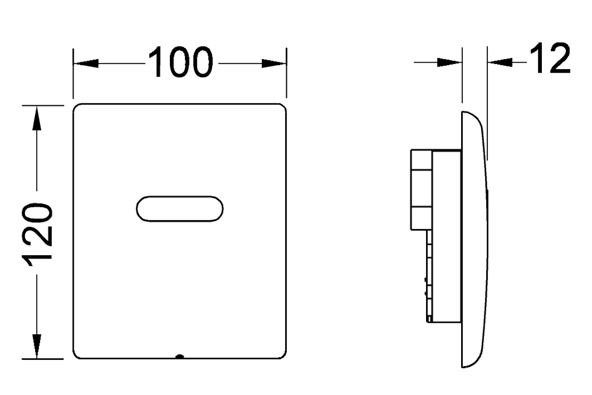 TECEplanus Urinal-Elektronik 6 V-Batterie, Weiß glänzend
