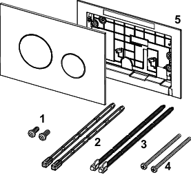 TECEloop WC-Betätigungsplatte Kunststoff für Zweimengentechnik