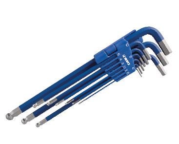WVG Kugelkopf-Winkelstiftschlüssel-Satz 9-teilig, 1,5-10 mm, magnetisch