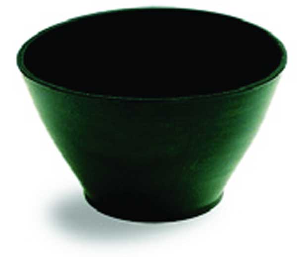 Gipsbecher aus Gummi schwarz, konisch, 125/60 x 90 mm
