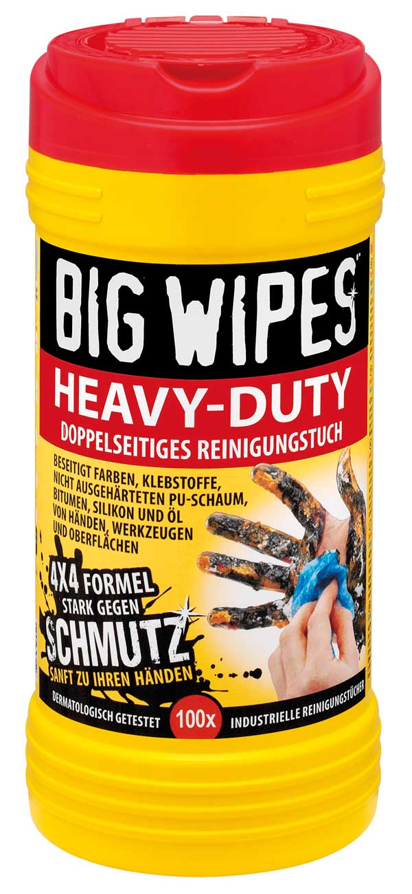 BIG WIPES Handreinigungstücher Typ Heavy Duty, Dose a 100 Tücher