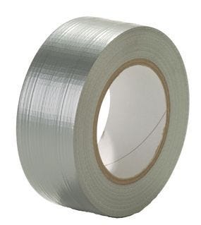 Gewebeklebeband DUCTTAPE silber-grau, 48 mm x 50 m, 180 my