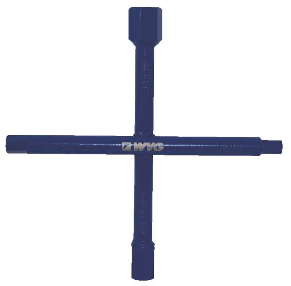 WVG Sanitärkreuzschlüssel 200 x 200 mm, für 3/8, 1/2, 3/4 und 1