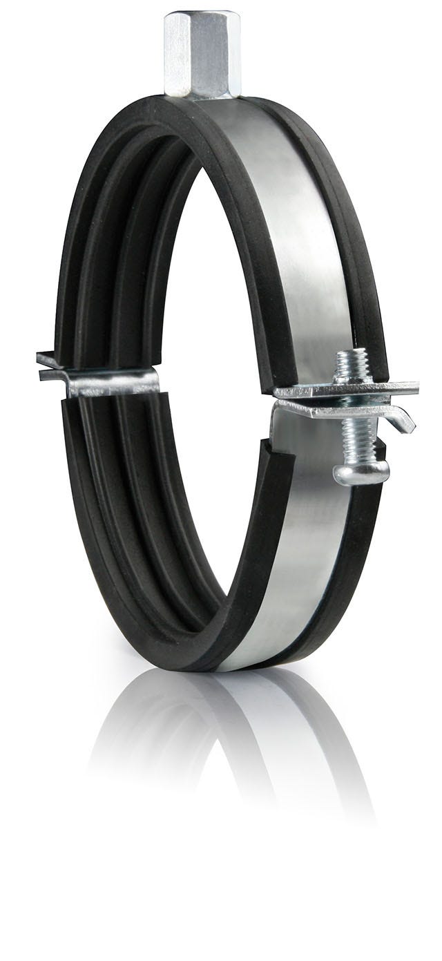 Rohrsch. DN 160, m. EPDM-Gummieinl.,2tlg verz.,m. Anschlussgew.M8/M10+Schnellver.