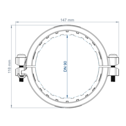 POLO-KAL NG Auszugsichere Verbindung DN 90