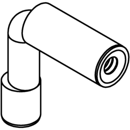 POLO-KAL Siphonbogen lang Winkel 90°, 2-teilig, Polypropylen (PP), mit Dichtungsmaterial aus EPDM, blau