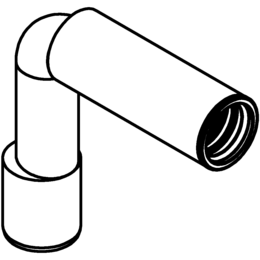 POLO-KAL Siphonbogen lang Winkel 90°, 2-teilig, Polypropylen (PP), mit Dichtungsmaterial aus EPDM, blau