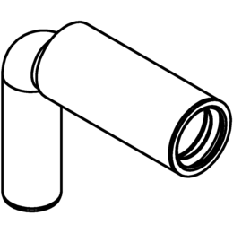 POLO-KAL Siphonbogen lang Winkel 90°, 2-teilig, Polypropylen (PP), mit Dichtungsmaterial aus EPDM, blau