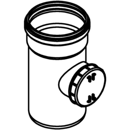 POLO-KAL NG Reinigungsrohr mit Schraubdeckel, drehdicht bis 0,5 bar, Polypropylen (PP), gerade Form