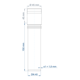 POLO-KAL XS Steckmuffenrohr DN 40