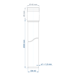 POLO-KAL XS Steckmuffenrohr DN 40
