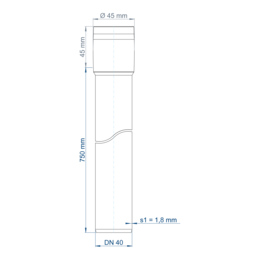 POLO-KAL XS Steckmuffenrohr DN 40