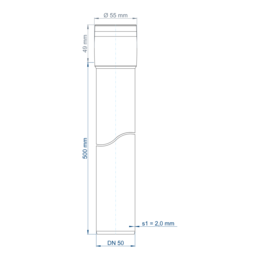 POLO-KAL XS Steckmuffenrohr DN 50