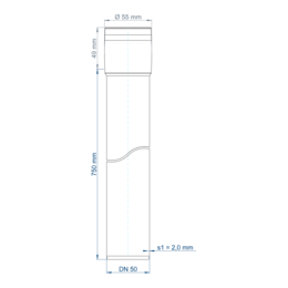 POLO-KAL XS Steckmuffenrohr DN 50