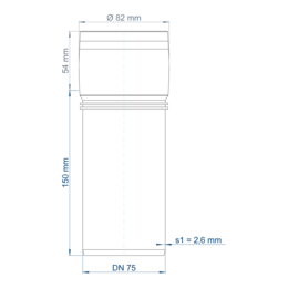 POLO-KAL XS Steckmuffenrohr DN 75