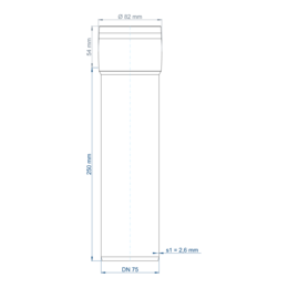 POLO-KAL XS Steckmuffenrohr DN 75