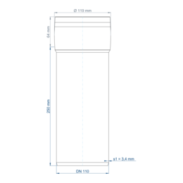 POLO-KAL XS Steckmuffenrohr DN 110