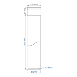 POLO-KAL XS Steckmuffenrohr DN 110