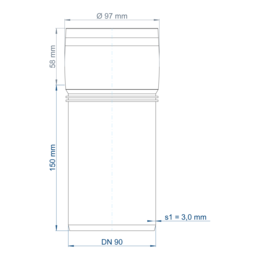 POLO-KAL XS Steckmuffenrohr DN 90