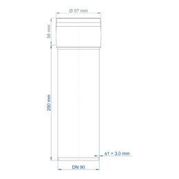 POLO-KAL XS Steckmuffenrohr DN 90