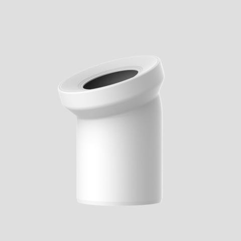 WC-Anschlussbogen DN100 weiß Kunststoff PP mit Spezial-Lippendichtung nach DIN 1389
