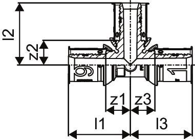 Uponor S-Press PLUS T-Stück PPSU