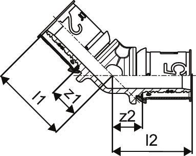 Uponor S-Press PLUS Winkel 45°