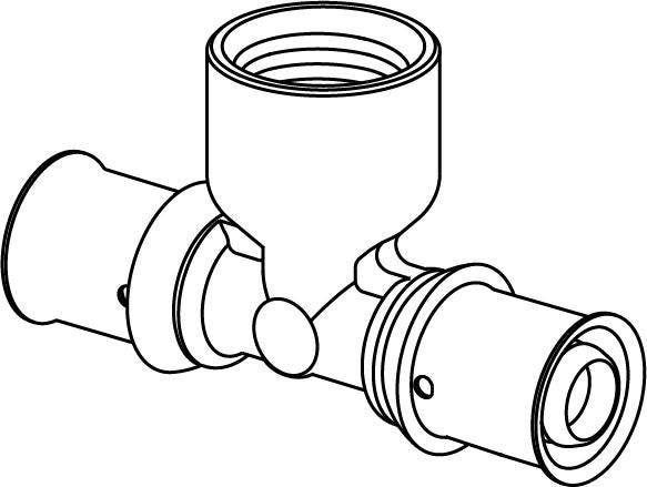 Uponor S-Press PLUS T-Stück m. Innengew.