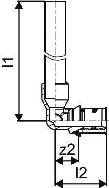 Uponor S-Press PLUS HK-Anschlusswinkel plated 16-15CU