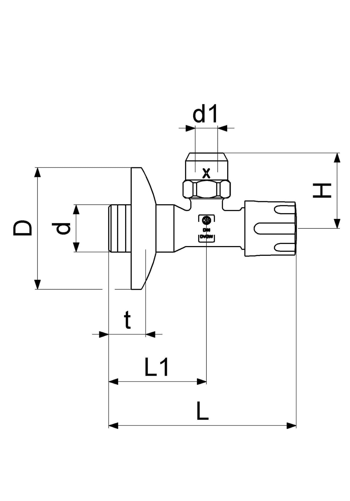 JS Eckventil, selbstdichtend, Comfortgriff, Quetschverschraubung, DN15, 1/2" x 10mm, DVGW geprüft