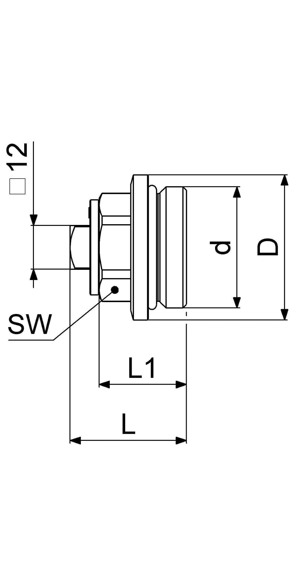 JS Abschlussstopfen links mit Wasserzufuhr von rechts, Außengewinde, Messinggehäuse, Dichtungen EPDM, max. Betriebsdruck 10 bar, max. Betriebstemperatur 90 Grad, G-Gewinde ISO 228 Teil 1, Trinkwasserverordnung DIN EN 1717, Fabrikat Schlösser