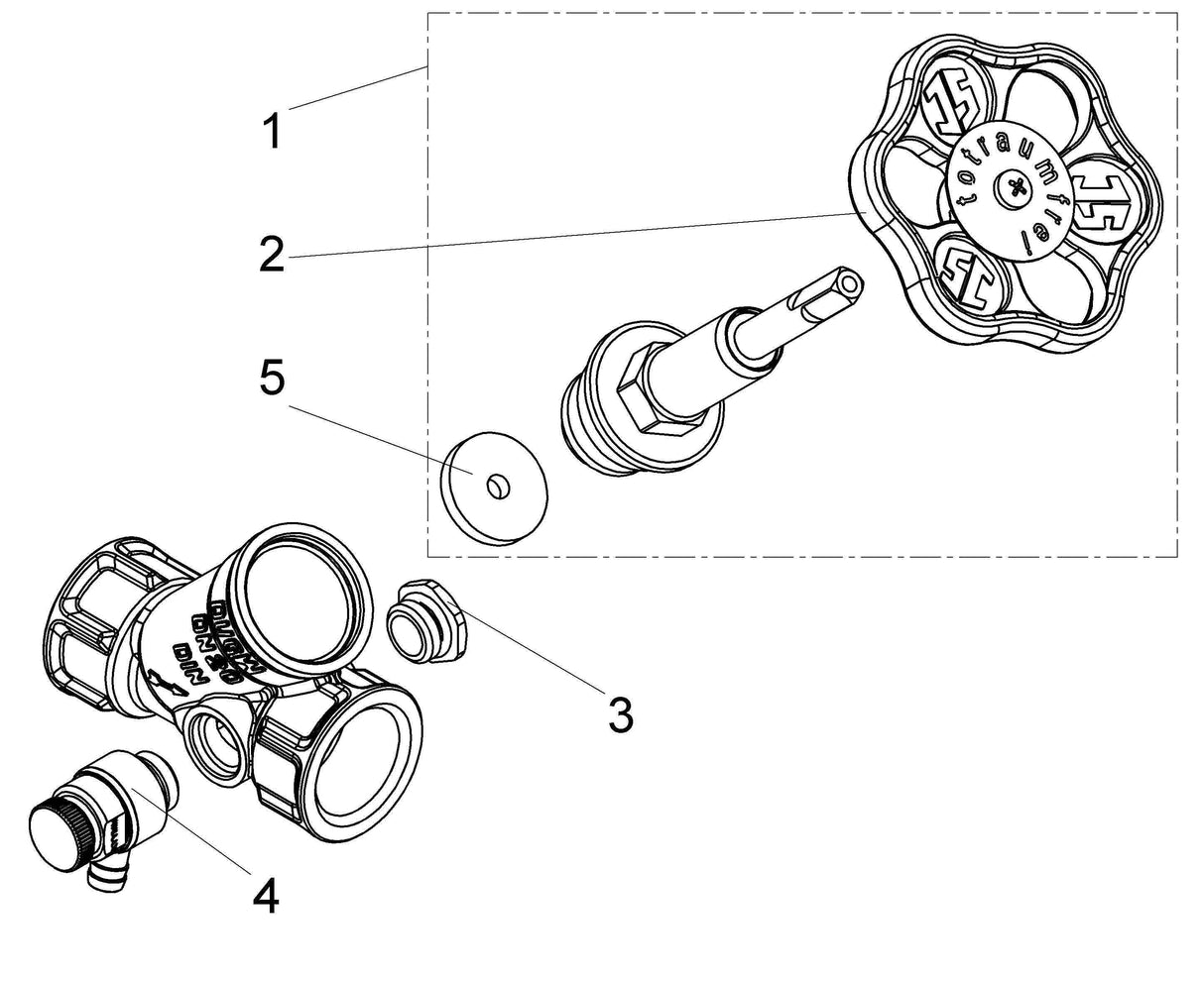 JS Freistromventil mit Muffenanschluss, mit Entleerung, mit steigender Spindel, Innengewinde, DVGW geprüft