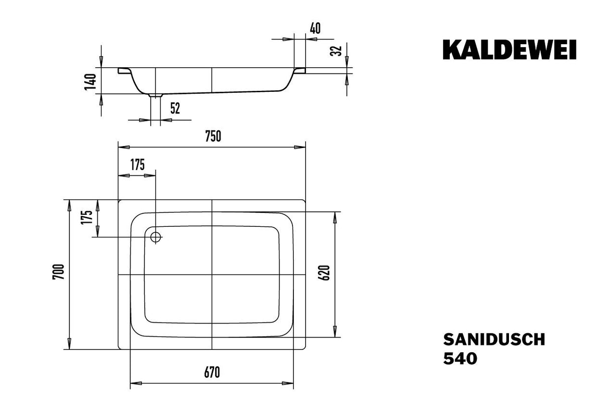 KALDEWEI SANIDUSCH, Mod.395, 396, 495, 496, 539, 540, 548, 549, 551 alpinweiß